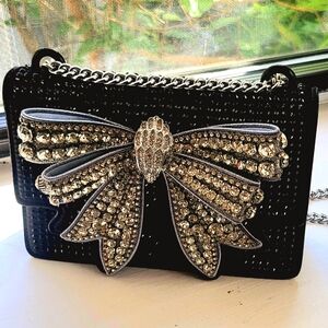 Black and silver handbag for women